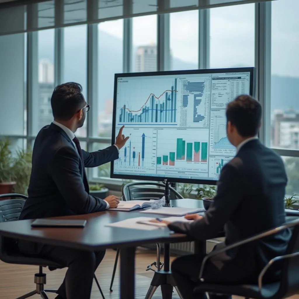 Experto financiero analizando mercado colombiano